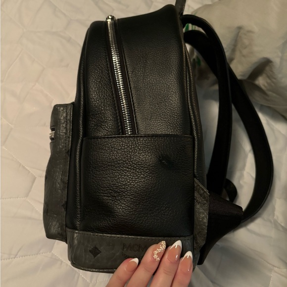 MCM Stark Visetos Top Handle Backpack Bookbag - Picture 7 of 13